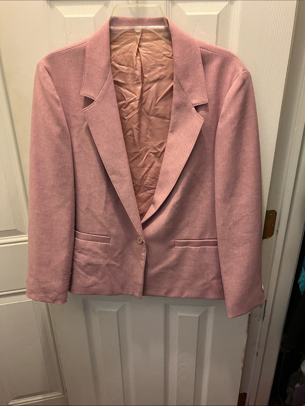 Tailored Pink Single-Button Blazer Jacket